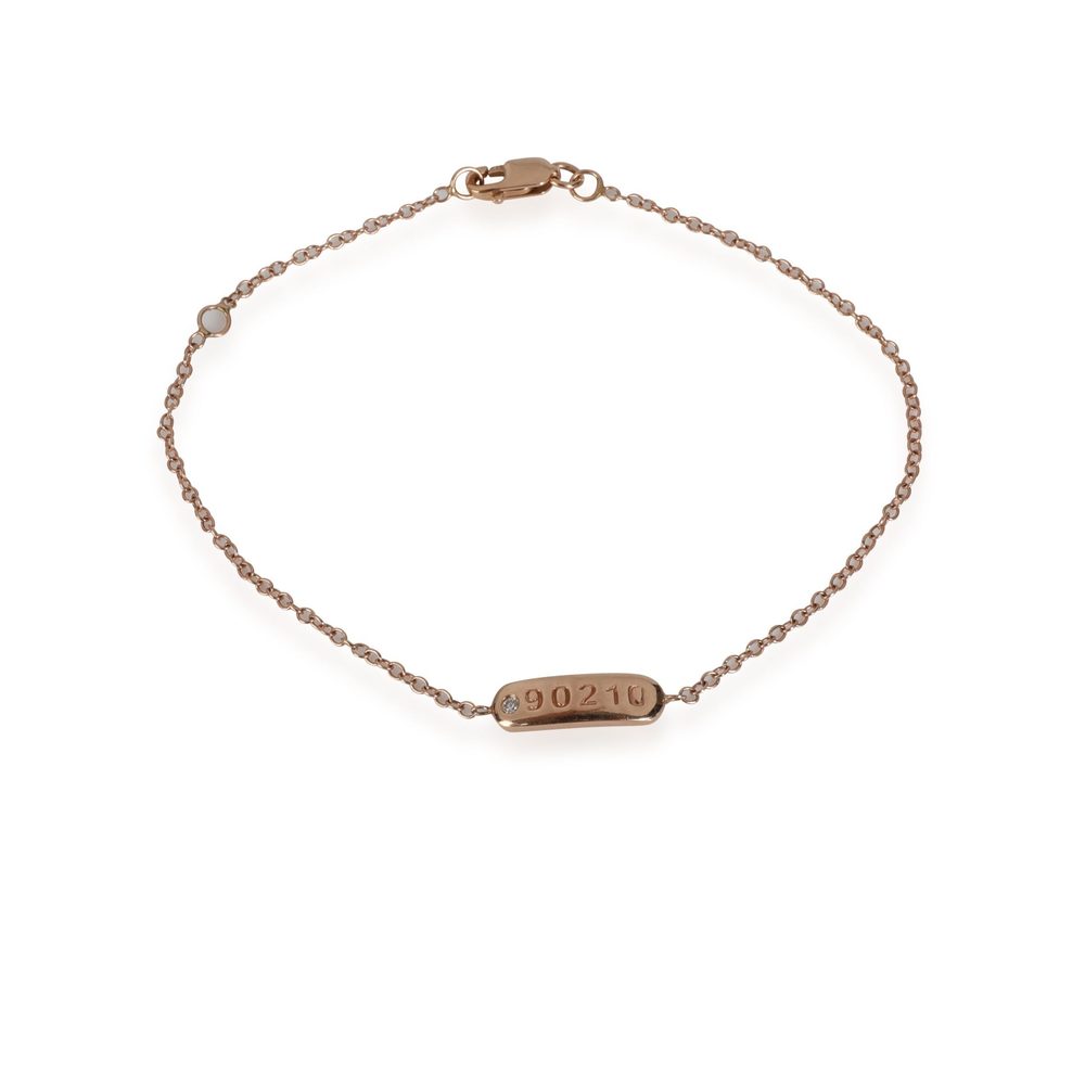 My Story "90210" Diamond Bracelet in 14K Rose Gold, .01 ctw